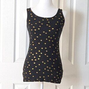 A NEW DAY Women's Sleeveless Tank Top  Size M  Black Gold